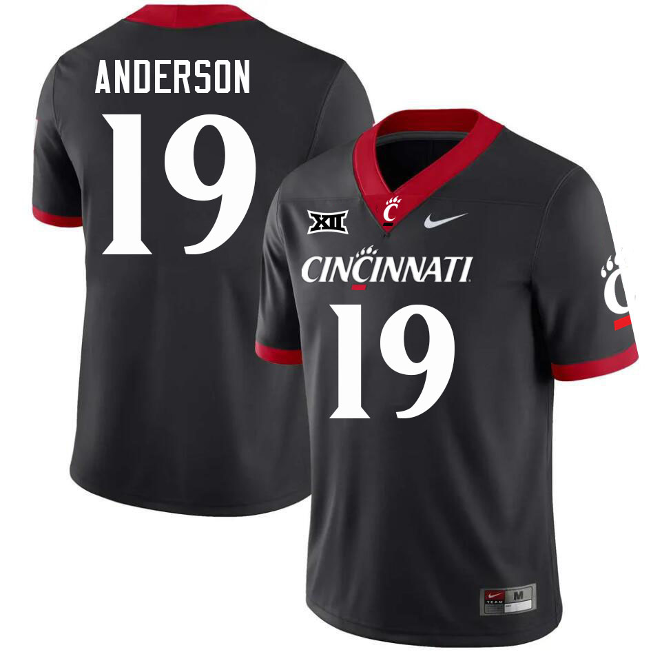 Cincinnati Bearcats #19 Dakarai Anderson College Football Jerseys Stitched-Black